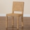 Bali & Pari Anfield Modern Bohemian Natural Seagrass and Mahogany Wood Dining Chair 243-13485-ZORO - alternate 4